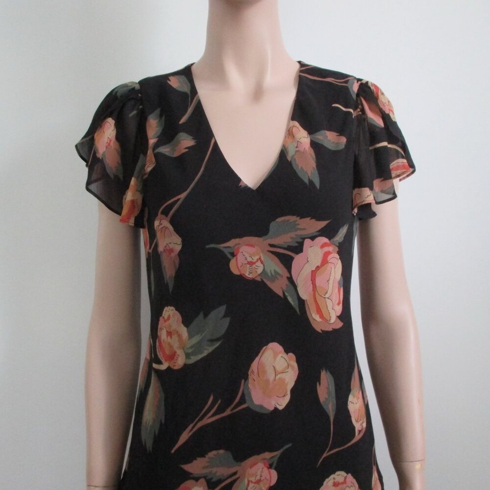 Lauren Ralph Lauren Black Floral Mini Dress - Picture 7 of 9